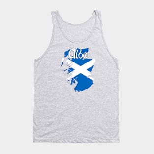 Map of Scotland with Flag and Alba Tank Top